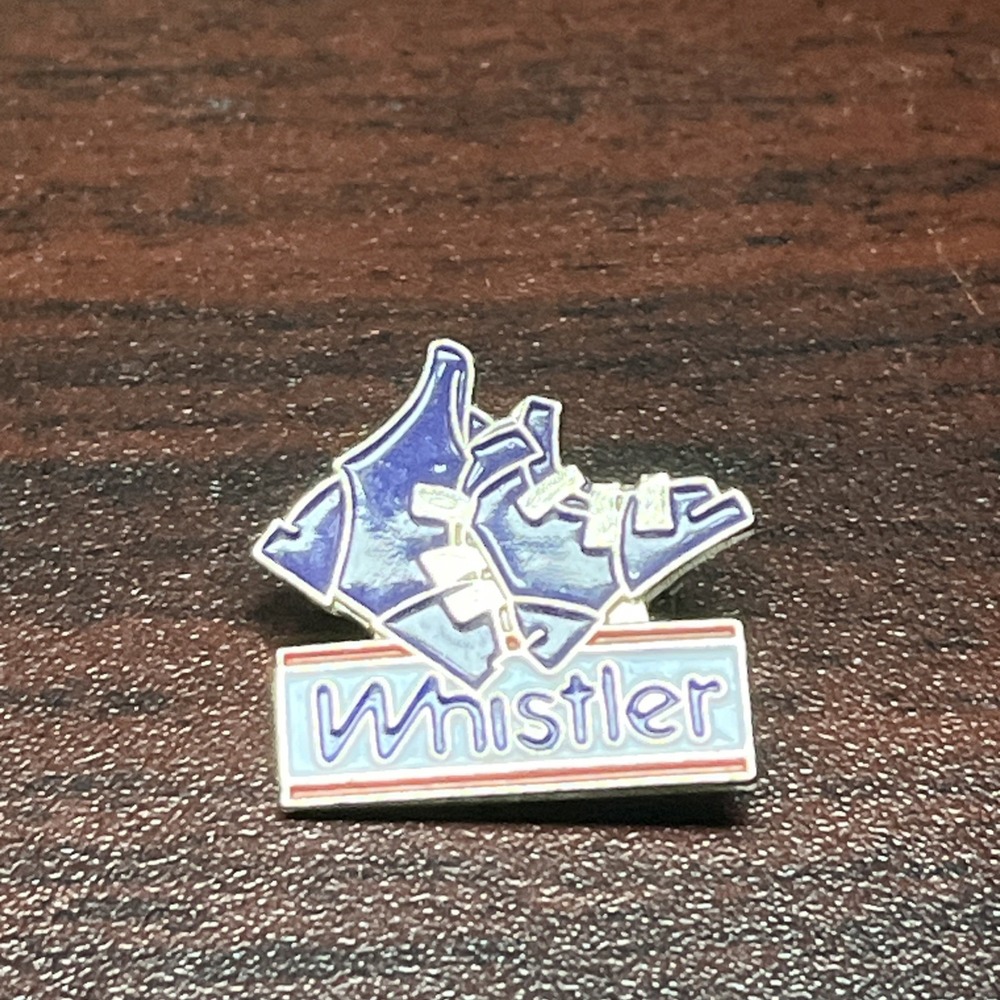 Ski Resort Whistler Mountain British Columbia Canada Ski Boots Lapel Hat Pin